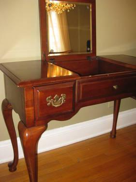 Cherry Wood Vanity (or desk)