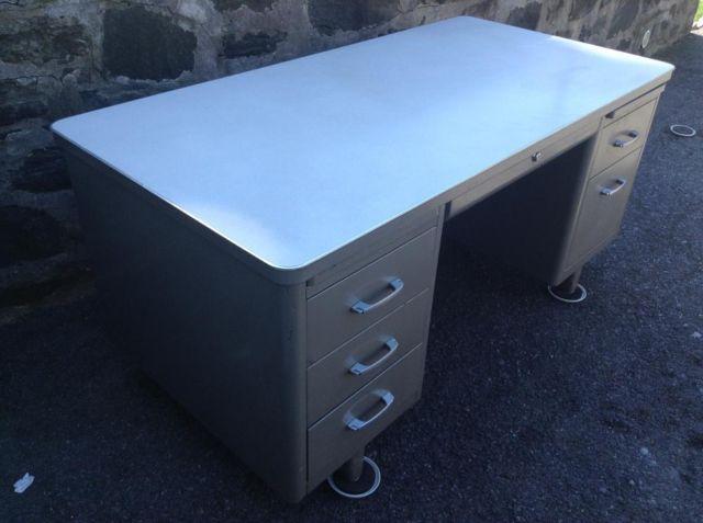 Classic Metal Tanker Desk (Delivery Available)
