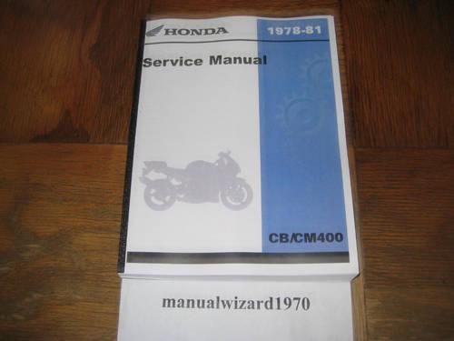 CM400T CM400A CM400E CM400C Service Shop Repair Manual Part# 6141307