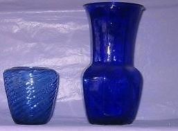 VASES: color glass, $4 to $15 or all $40