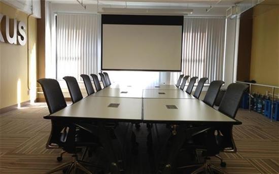 Conference room available to rent with projector.