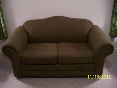 Contemporary Olive Green Couch/Love Seat