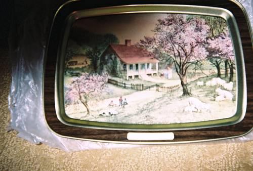 Currier & Ives serving trays