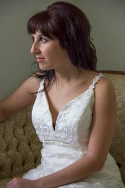 Custom lace wedding dress- perfect condition