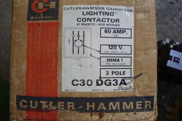 Cutler Hammer AC Lighting Contactor # C30DG3A