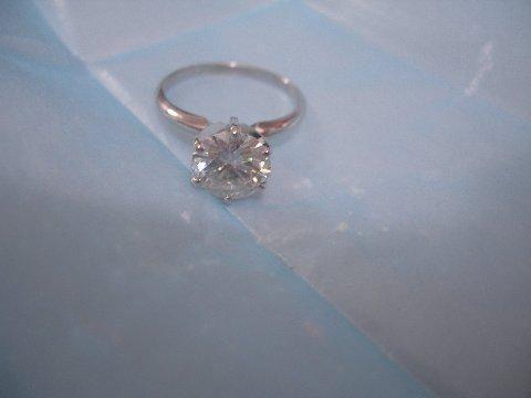D/VVS1 Round Diamond Engagement Ring GIA Certified 1.79c