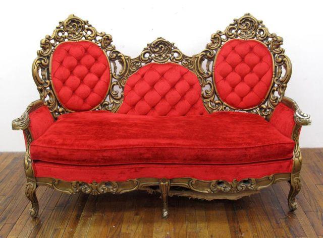 Decorative Red Couch