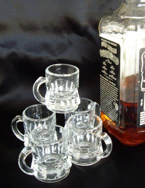 Depression Era Shot Glass Mugs by Federal Glass Co. Set of 6