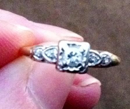 Diamond Engagement Ring in Antique Setting