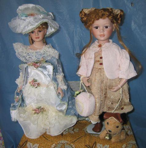 DOLLS for collectors. Porcelain parts, beautifully dressed. Each $20