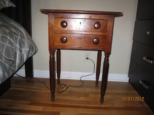 Early 1800's Small Table with Two Drawers