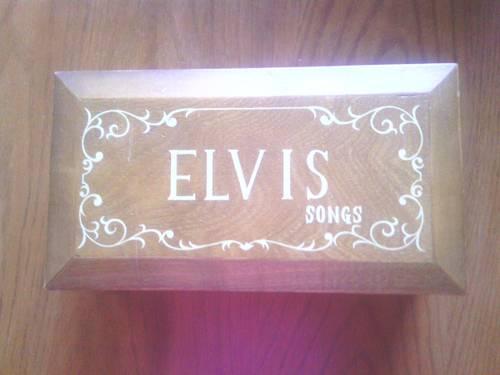Elvis priest wooden music box plays 8 different songs