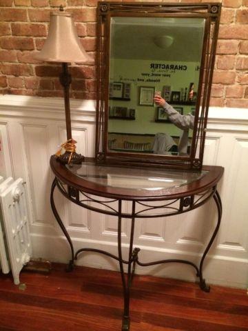 Entry way console furniture