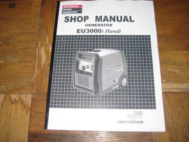 EU3000 EU2600 EU 3000 2600 Generator Service Manual Part # 61ZT700