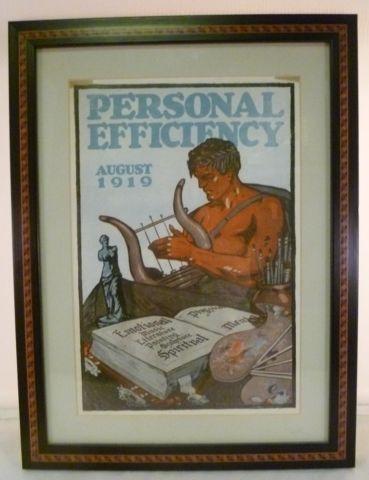 Framed 1919 magazine cover- Personal Efficiency
