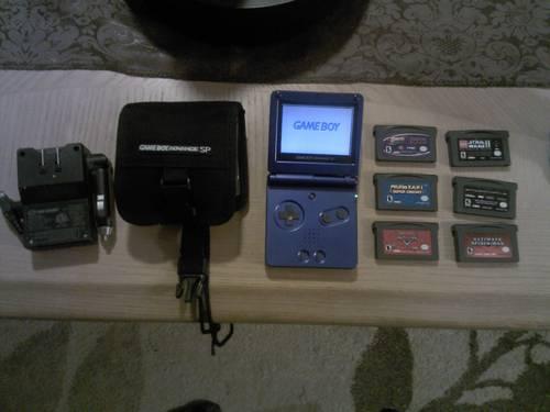 Gameboy Advance SP with Case & 6 Games