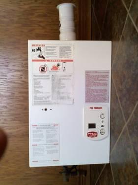 Gently used Pro Tankless hot water heater
