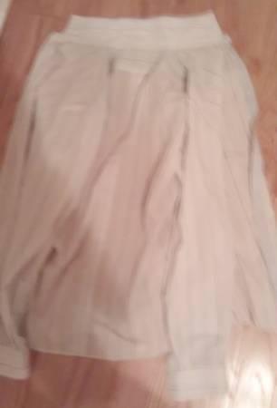 Geoffrey Beene White Blue Stripes Dress Shirt Sz Medium 15 1/2 34/35