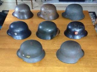 German WW2 & WW1 8 Helmet lot for sale