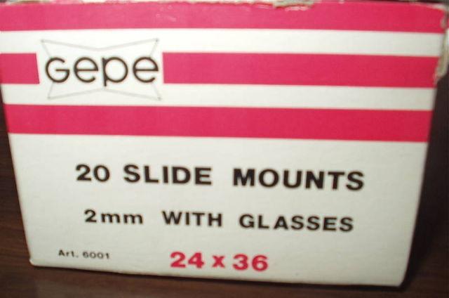 Glass SLIDE MOUNTS - GEPE brand