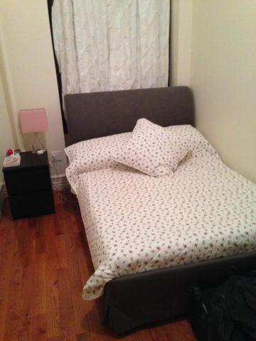 Gray IKEA full Bed + mattress - LIKE NEW! $200 or best offer