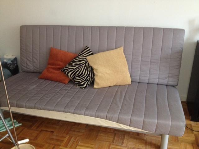 Gray Reclining Futon Sofa Bed