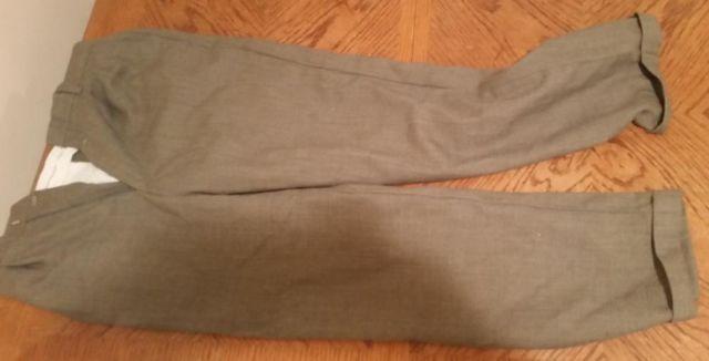 Grey White Town Gent Dress Business Professional Wool Pants