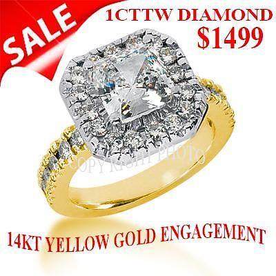 HALO STYLE ENGAGEMENT RING 1CTTW