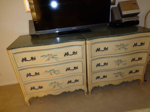 Hand painted 3-drawer chest- Peter Andrews style
