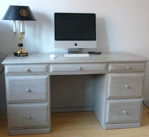 Handpainted desk and matching dresser