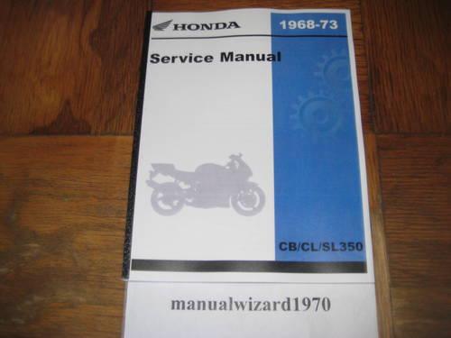 Honda CB350 CL350 SL350 Service Shop Repair Manual Part# 6228604