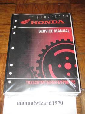 Honda TRX420FE TRX420FPM TRX420FPE Service Repair Manual Part# 61HP406