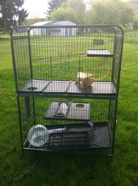 Huge ferret cage / small animal cage... Marshalls folding mansion