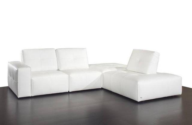 Ibiza White Leather Modular Sectional Sofa