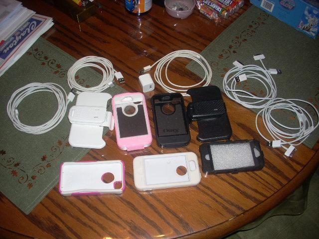 Iphone 4 / 4S 5 Otterbox Cases & charging data cables