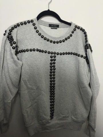 Isabel Marant hand studded grey sweatshirt