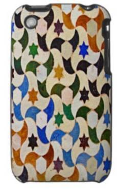 Islamic Art Tile iPhone 3 Case Alhambra Mosque Tile Pattern Beautiful