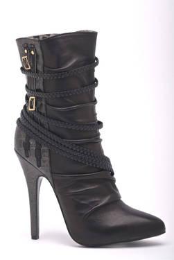 Johnnie Draped Diva Bootie- by Peraseo Footwear Couture