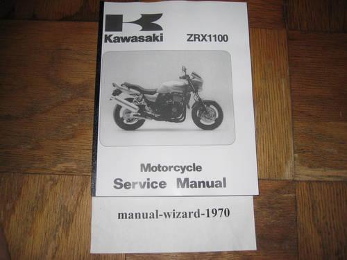 Kawasaki 1100ZXi 1100 ZXi JH1100 Service Manual Part# 99924-1195-04