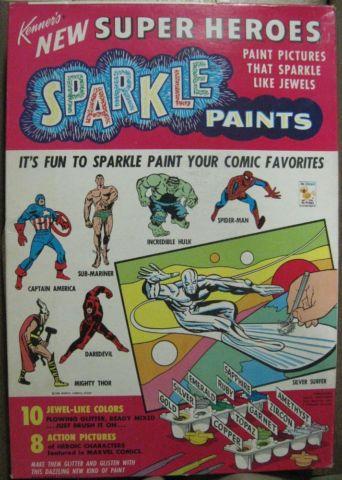 KENNER?S MARVEL SUPERHEROES SPARKLE PAINT SET# 253H 1967: EXCEPTIONAL