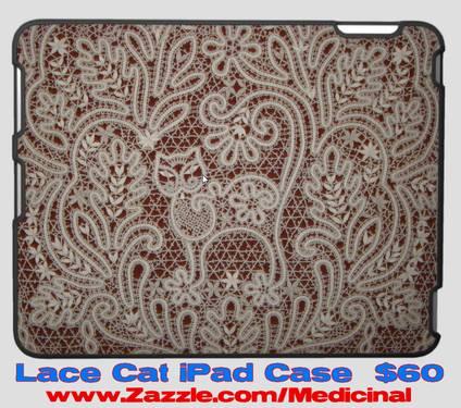 Lace Cat Art iPad Case - An eye-catching Beauty