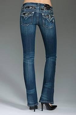 Lace Pocket 'Miss Me' Jeans