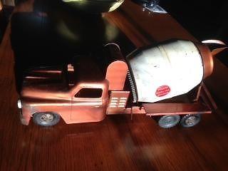 Large 1950s-Vintage Buddy L Pressed Steel cement mixer truck