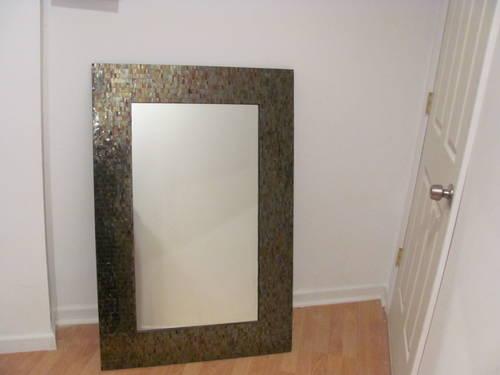LARGE MIRROR (PIER1) ACCENT ,MOSAIC GLASS FRAME ..H 4' X W 2'