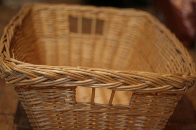 Large Rattan Basket with Handles for Laundry Toys Organizing Decor++