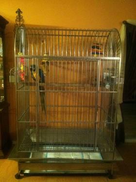 Large stainless steel A&E bird / parrot cage EUC - Milton, NY