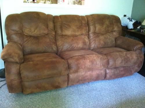 Lazyboy wall-hugger, double recliner sofa. Like new