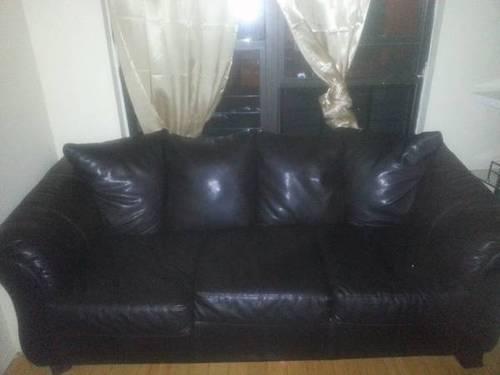 Leather couch set LESS THAN 1 YEAR OLD for sale