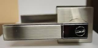 Leo Modern Stainless Steel Privacy Door Lever Handle