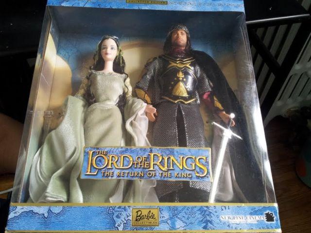 Lord of the Rings Barbie Aragon and Arwen dolls